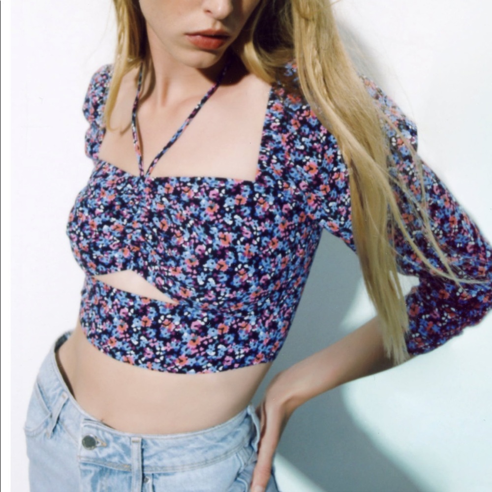 Zara Floral Crop top | Small & Medium Available